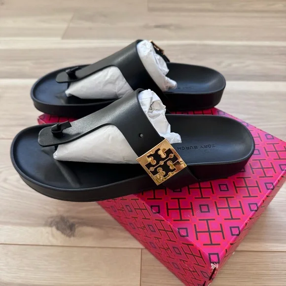 ☀️NEW☀️ Tory Burch Mellow Sandals Black 8